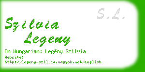 szilvia legeny business card